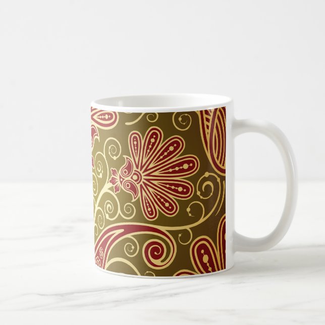 Taza De Café Diseño ornato barroco (Derecha)
