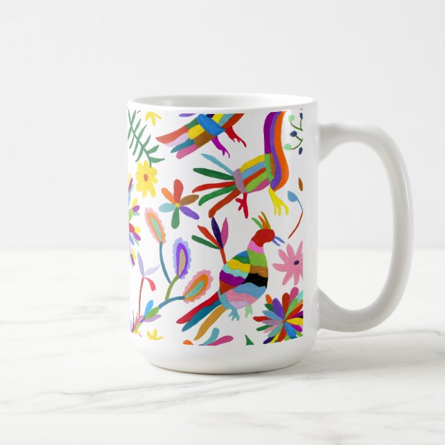 Taza De Café Diseño otomí moderno II (Derecha)