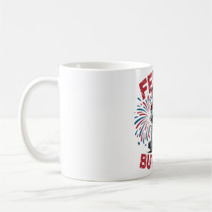 Taza De Café Diseño Patriótico Feral Pero Gratuito Raccoon