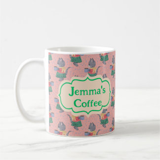 Taza De Café Diseño personalizado de café Mug - Gatos retro div