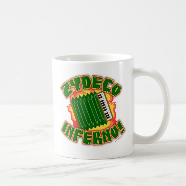 Taza De Café Diseño Personalizado de género musical Zydeco Infe (Derecha)