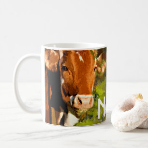 Taza De Café Diseño personalizado de la granja de rancho bovino