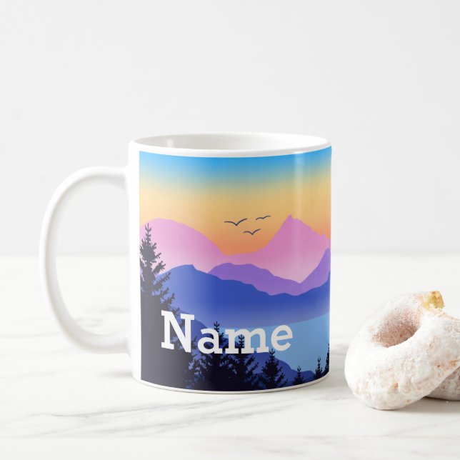 Taza De Café Diseño personalizado de la taquilla de café de Mou (Con donut)