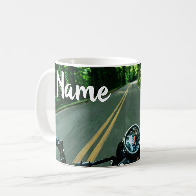 Taza De Café Diseño personalizado de motocicletas para motocicl (Anverso izquierdo)