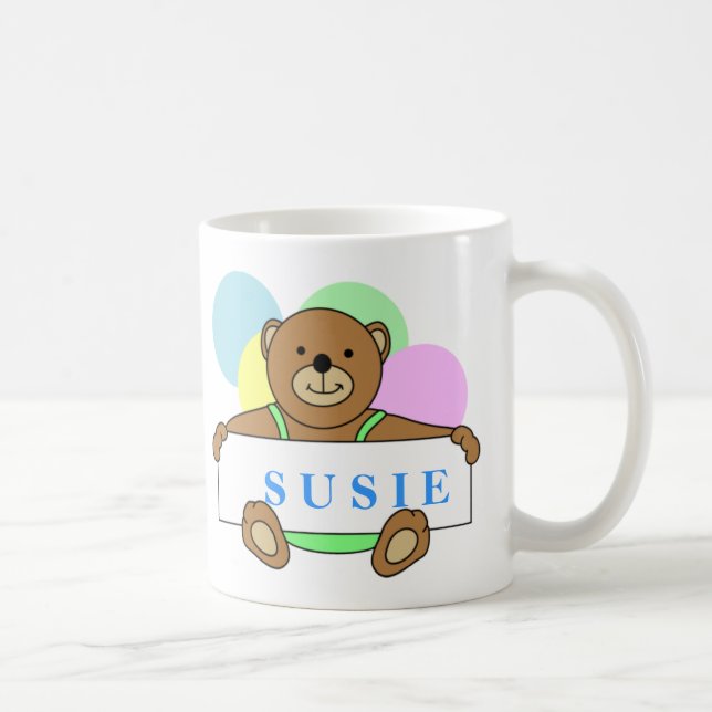 Taza De Café Diseño personalizado del oso de peluche (Derecha)