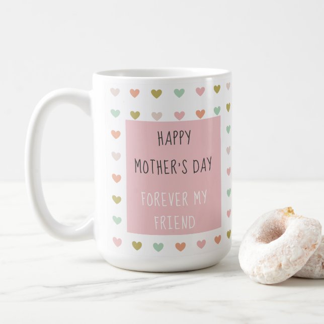 Taza De Café Diseño personalizado Motif Heart - Día de la Madre (Con donut)