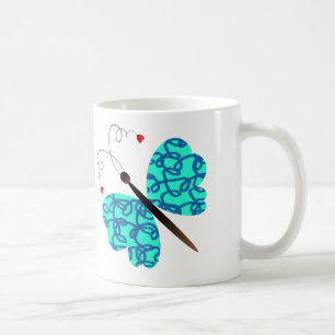 Taza De Café Diseño precioso de las mariposas del verano