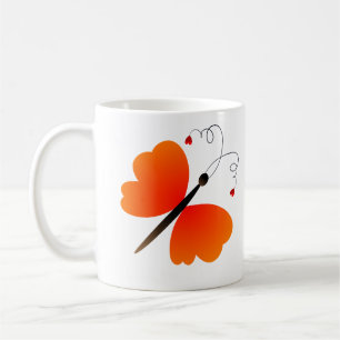 Taza De Café Diseño precioso de las mariposas del verano