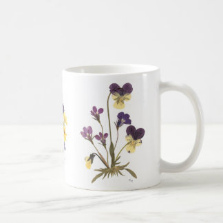 Taza De Café Diseño presionado de las flores