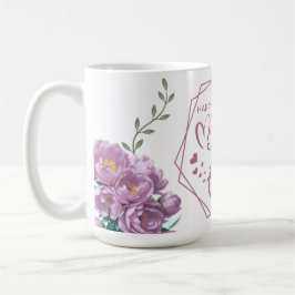 Taza De Café Diseño púrpura del día de la madre