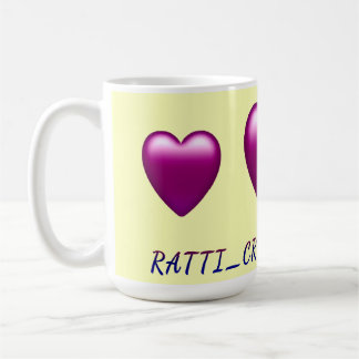 Taza De Café Diseño "Ratti_Creative_Arts" con forma de Corazón