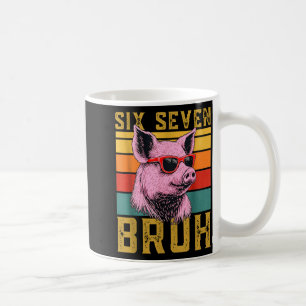 Taza De Café Diseño Retro Animal Meme Sesenta Y Siete Divertido