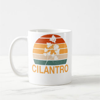 Taza De Café Diseño Retro Cilantro Amor Jardinería Hierbas