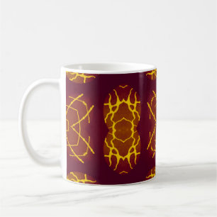Taza De Café Diseño retro de impresión sin foco geométrico. Geo