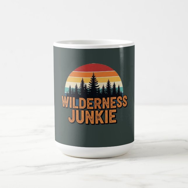 Taza De Café Diseño retro de junkie salvaje (Centro)