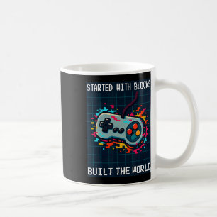Taza De Café Diseño Retro Gamer Para Hombres Comenzó Con Bloque