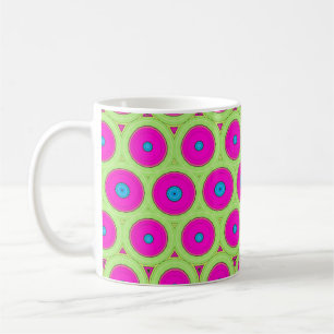 Taza De Café Diseño retro rosado de los años 70
