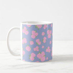 Taza De Café Diseño Romántico de Rosa Antigua