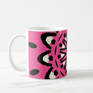Taza De Café Diseño rosa brillante Resumen Material gráfico Caf