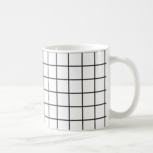 Taza De Café Diseño sencillo Plaid Square Pattern - Mug (Derecha)