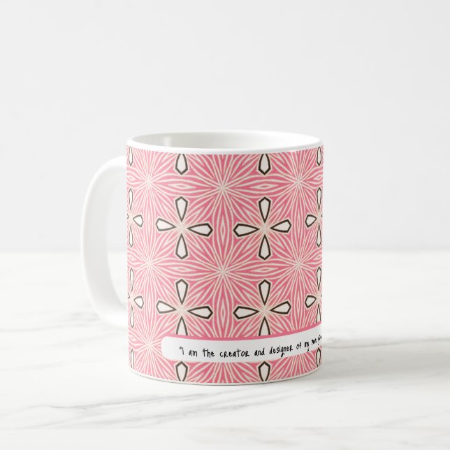 Taza De Café Diseño sólo mi vida | modelo de ROSA (Anverso izquierdo)