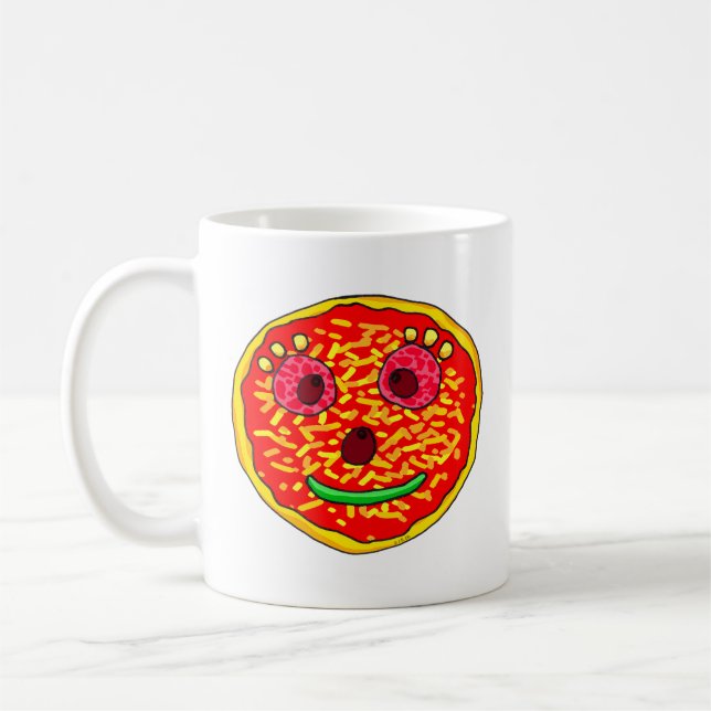 Taza De Café Diseño sonriente de Ilustracion facial (Izquierda)