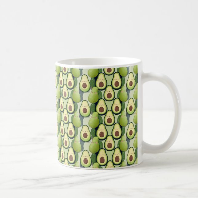 Taza De Café Diseño temático de aguacate único (Derecha)
