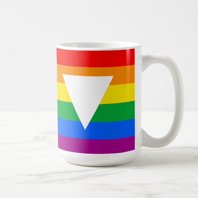 Taza De Café Diseño triángulo del orgullo gay (Derecha)