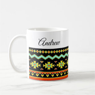 Taza De Café Diseño tribal brillante personalizado