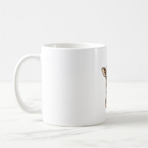 Taza De Café Diseño vectorial de cabeza de jirafa grabada vinta