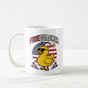 Taza De Café Diseño vectorial de fuegos artificiales de pato pa