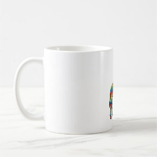 Taza De Café Diseño vectorial de grabado vintage de jirafa arco
