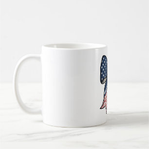 Taza De Café Diseño vectorial de lazo grabado vintage patriótic
