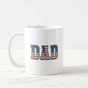Taza De Café Diseño vectorial de letras de bandera de papá patr