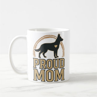 Taza De Café Diseño vectorial vintage de silueta de perro orgul