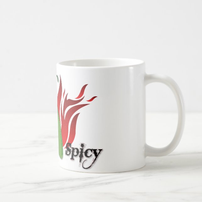 Taza De Café Diseño verde de la pimienta de chile (Derecha)