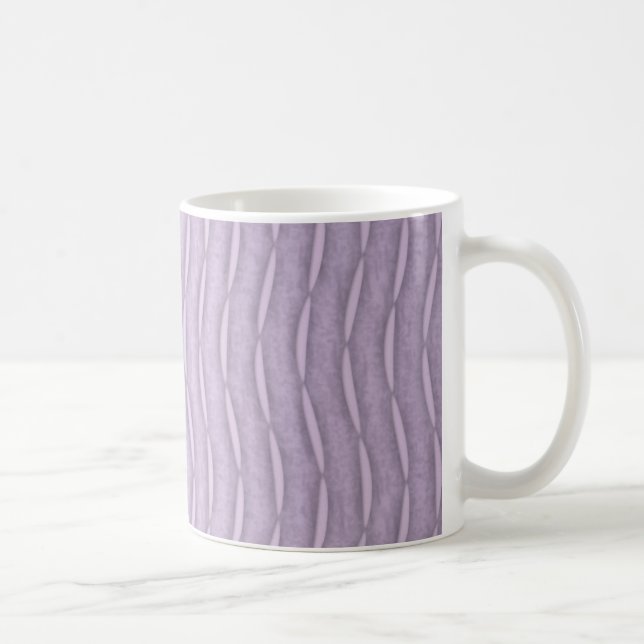 Taza De Café Diseño vertical moderno a rayas de lavanda (Derecha)