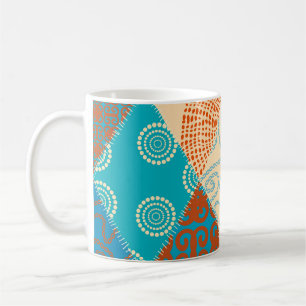 Taza De Café Diseño vintage indio sin fisuras.