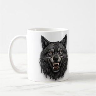 Taza De Café Diseño Wolf