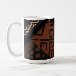 Taza De Café diseños de cultura africana en formas diagonales