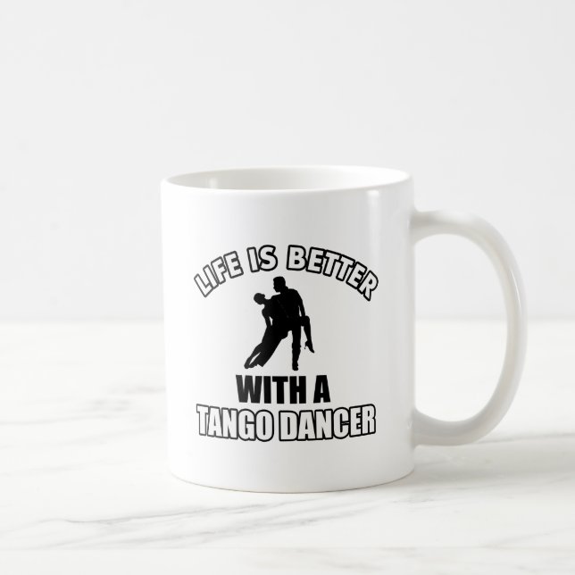 Taza De Café Diseños de la danza del tango (Derecha)