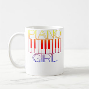 Taza De Café Diseños de Piano Girl para Pianistas