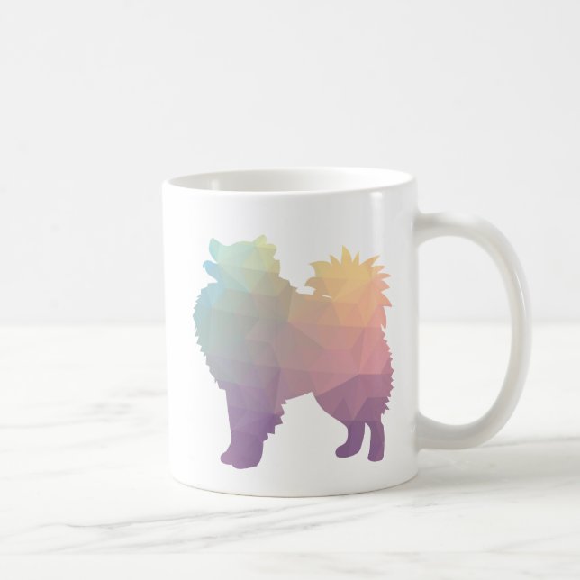 Taza De Café Diseños de silueta de perro esquimal estadounidens (Derecha)