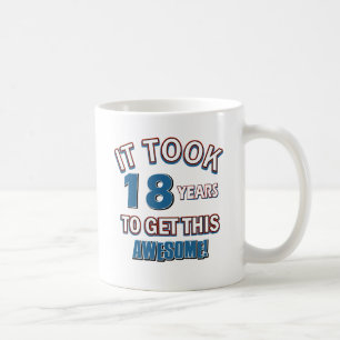 Taza De Café diseños del cumpleaños de 18 años