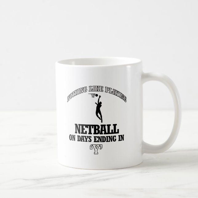 Taza De Café Diseños del NETBALL (Derecha)