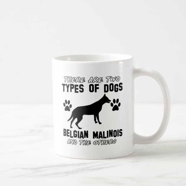 Taza De Café Diseños del perro de Malinois del belga (Derecha)