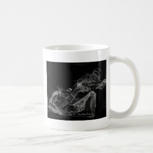Taza De Café diseños del sostenido. bikeonblack del carretera