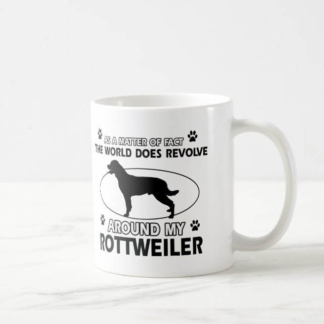 Taza De Café Diseños divertidos de ROTTWEILER (Derecha)