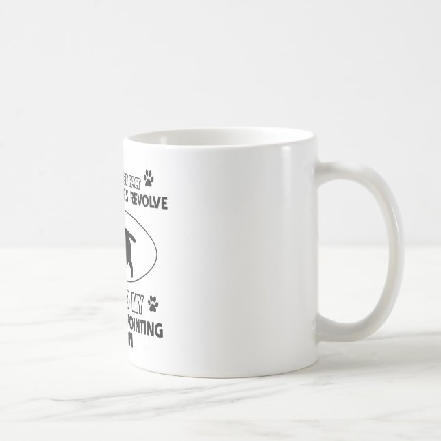 Taza De Café Diseños divertidos del griffon el señalar (Derecha)