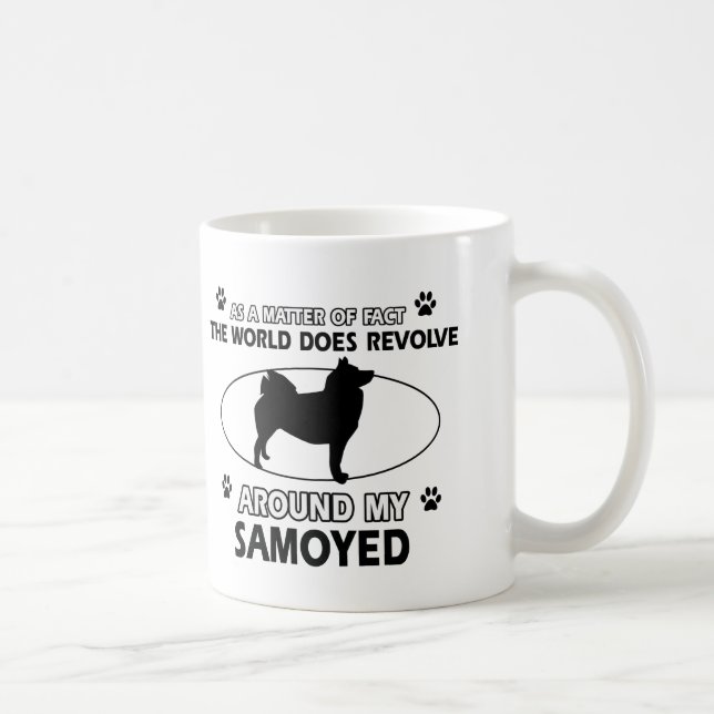 Taza De Café diseños divertidos del SAMOYEDO (Derecha)